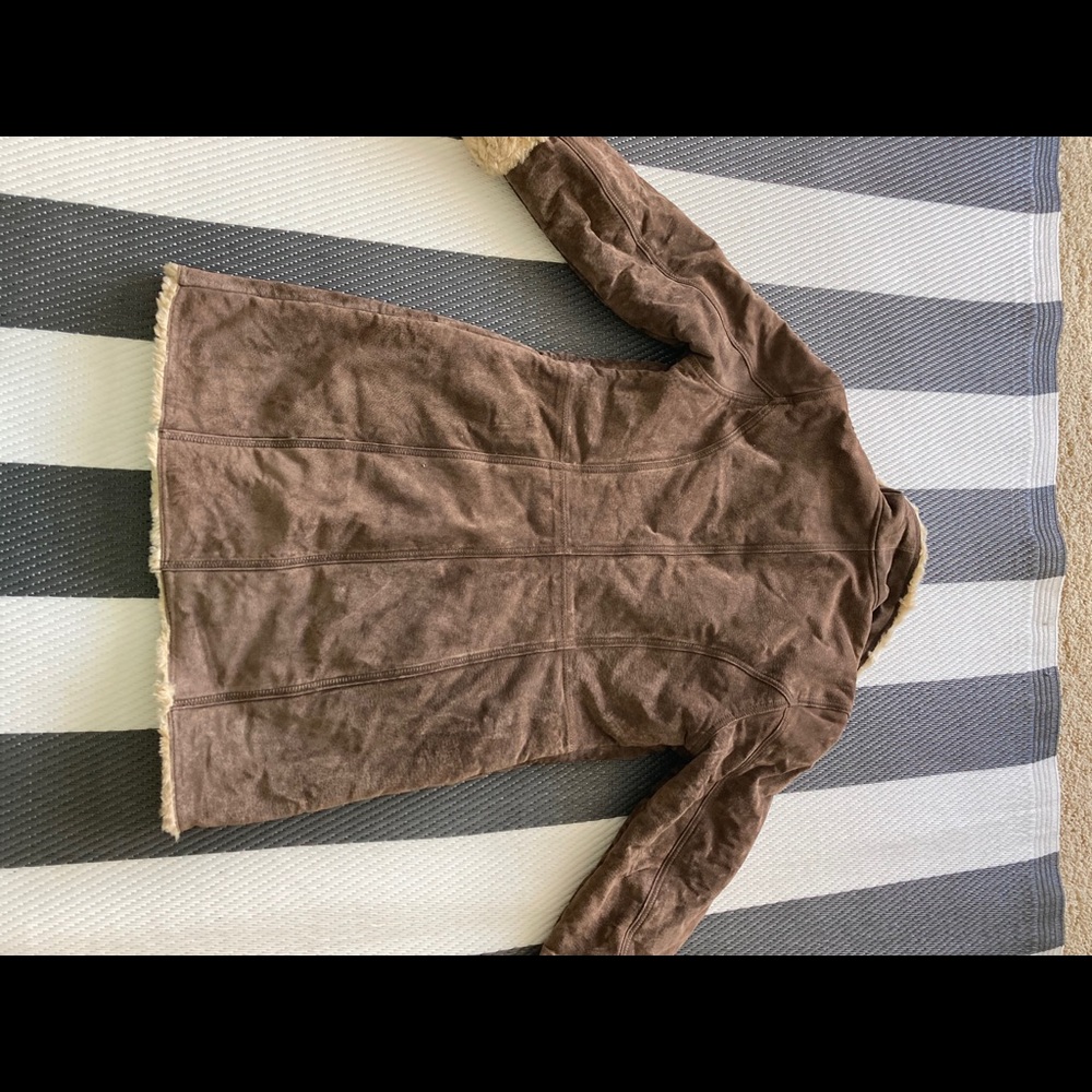 100% soft leather jacket with acrylic fur liner.